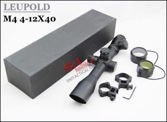 Leupold M4 4-12x40E Red&Green&Blue Tactical Scopes for airsgun